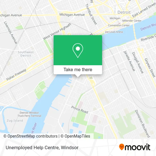 Unemployed Help Centre map
