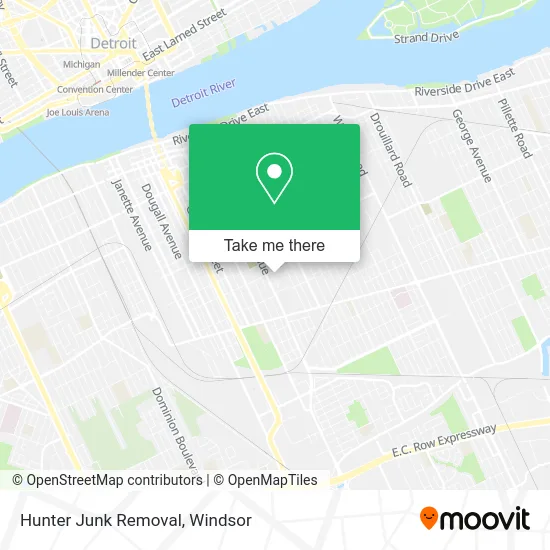 Hunter Junk Removal map