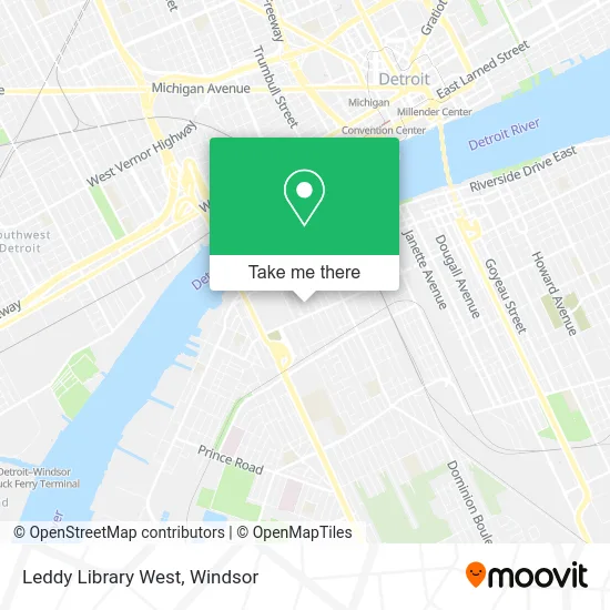 Leddy Library West map