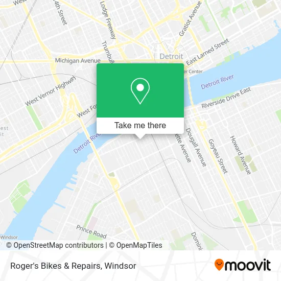 Roger's Bikes & Repairs map