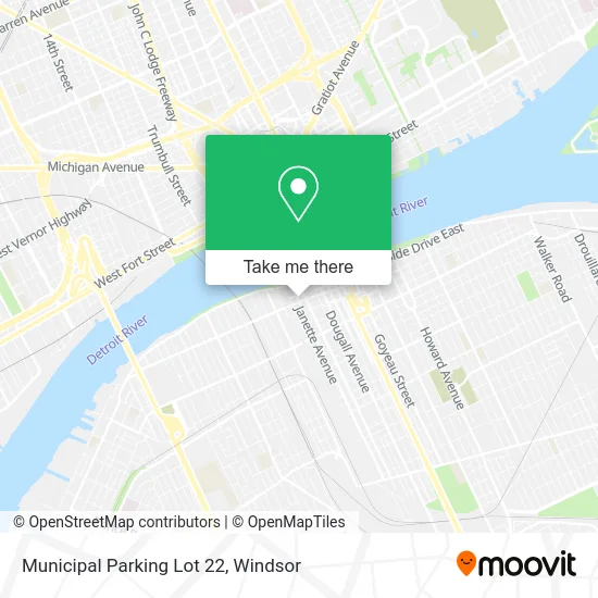 Municipal Parking Lot 22 map