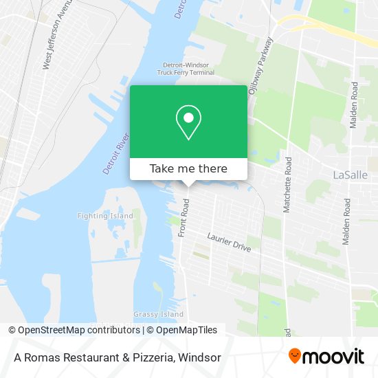 A Romas Restaurant & Pizzeria map