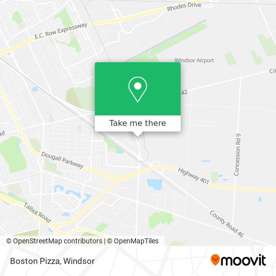 Boston Pizza map