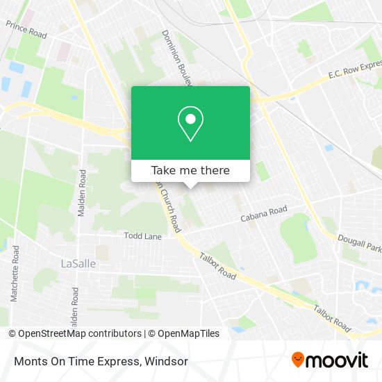 Monts On Time Express map