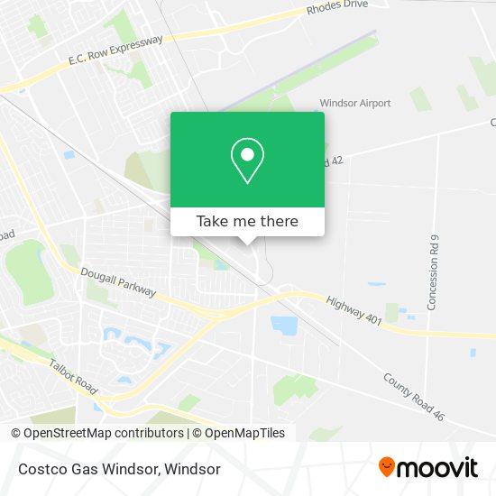 Costco Gas Windsor map