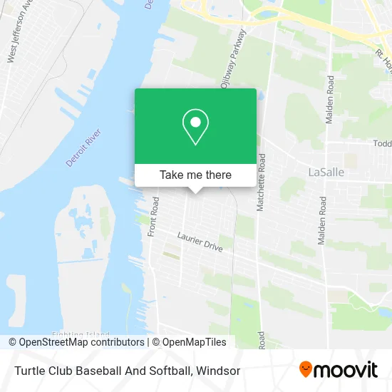 Turtle Club Baseball And Softball map