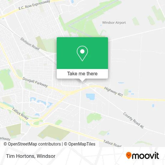 Tim Hortons map