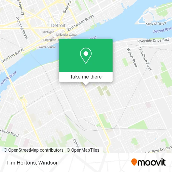 Tim Hortons map