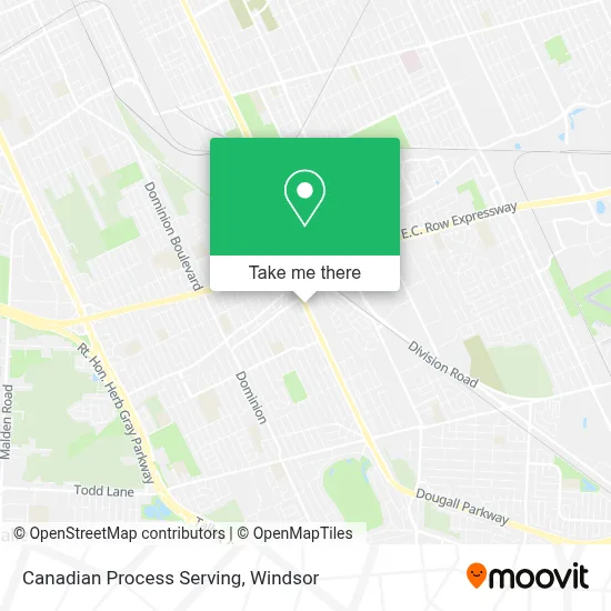 Canadian Process Serving map