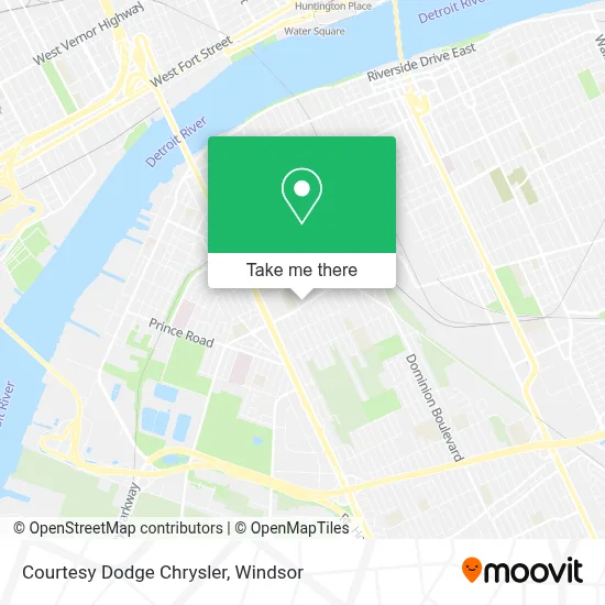 Courtesy Dodge Chrysler map