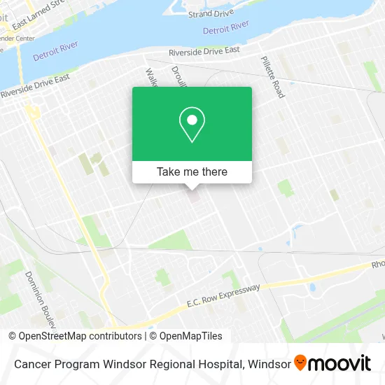 Cancer Program Windsor Regional Hospital map