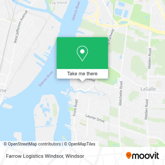 Farrow Logistics Windsor map