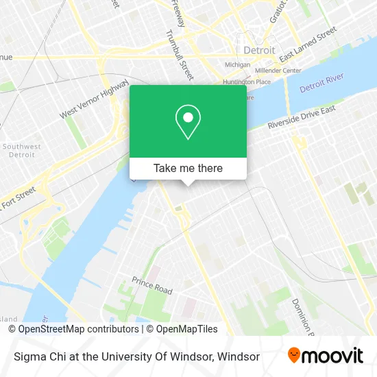 Sigma Chi at the University Of Windsor map
