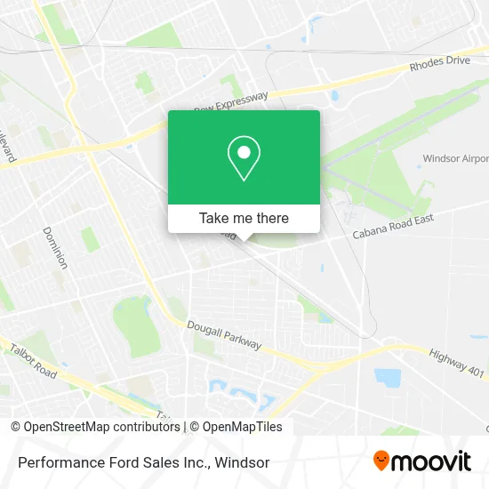 Performance Ford Sales Inc. map