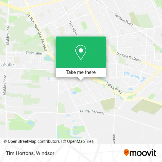 Tim Hortons map