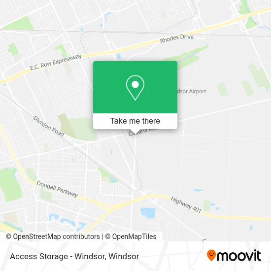 Access Storage - Windsor map
