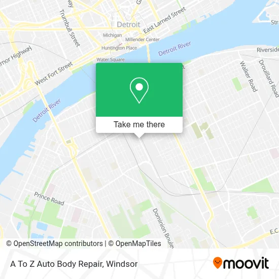 A To Z Auto Body Repair map