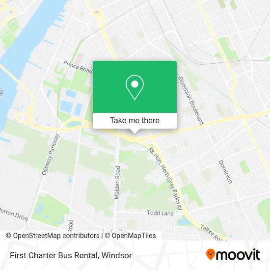First Charter Bus Rental map