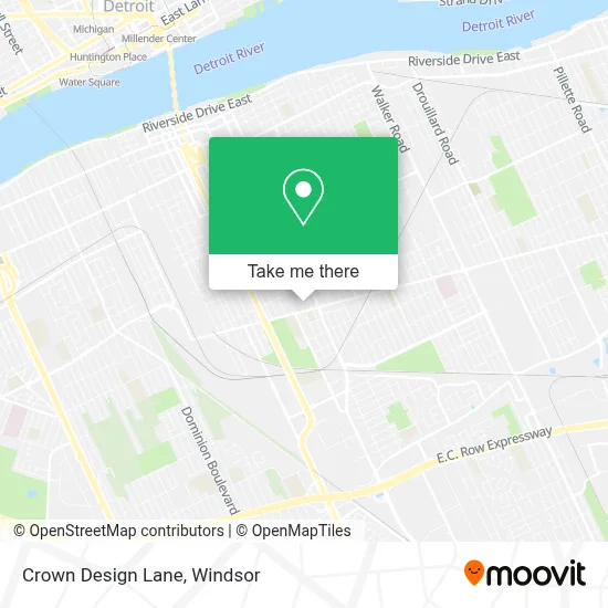 Crown Design Lane map