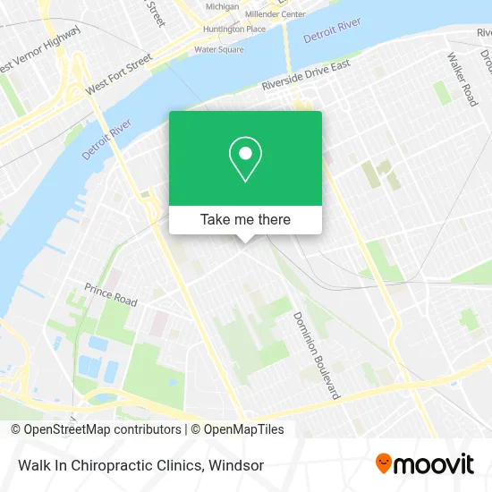 Walk In Chiropractic Clinics map