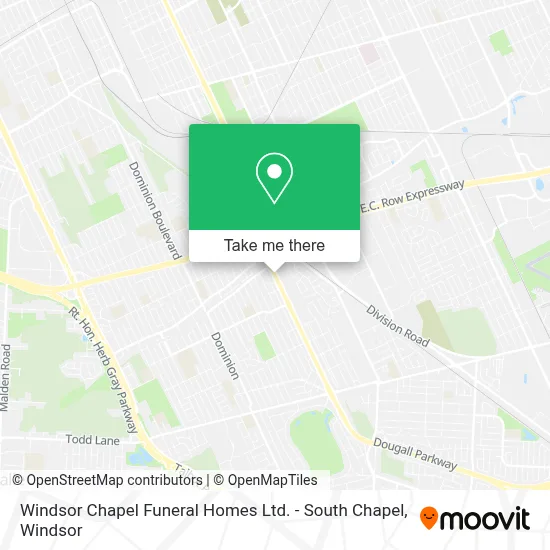 Windsor Chapel Funeral Homes Ltd. - South Chapel map