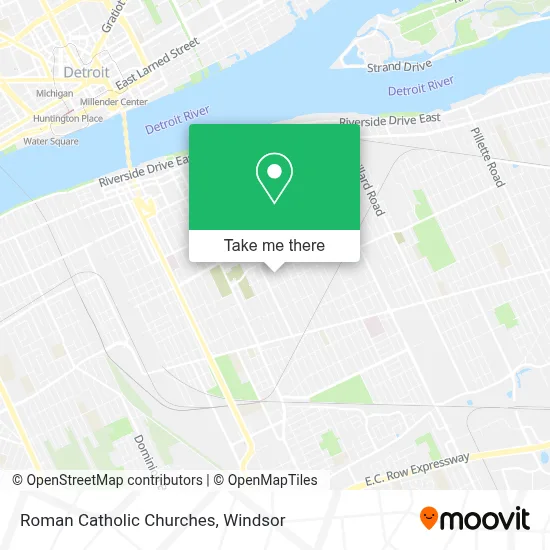Roman Catholic Churches map