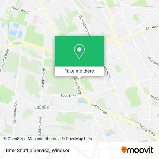 Bmk Shuttle Service map