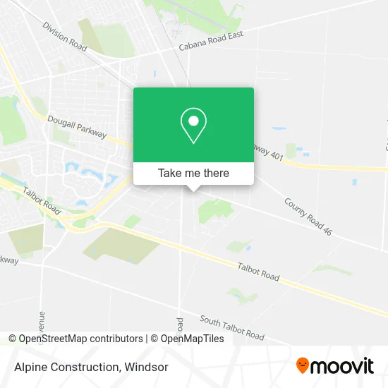 Alpine Construction map