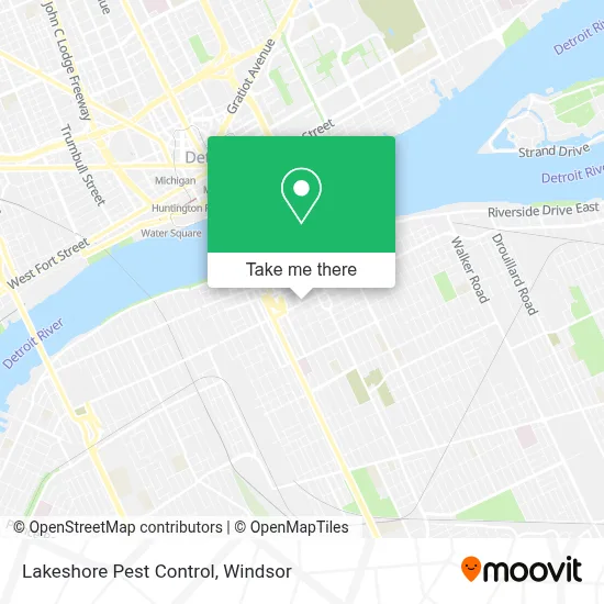 Lakeshore Pest Control map