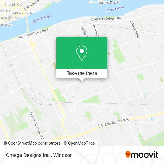 Omega Designs Inc. map