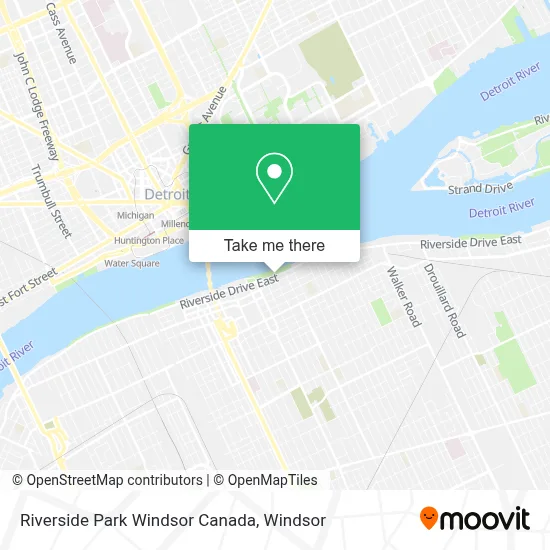 Riverside Park Windsor Canada map
