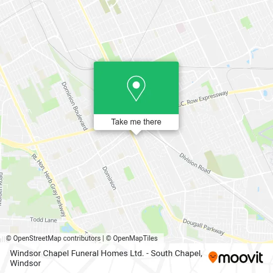 Windsor Chapel Funeral Homes Ltd. - South Chapel map