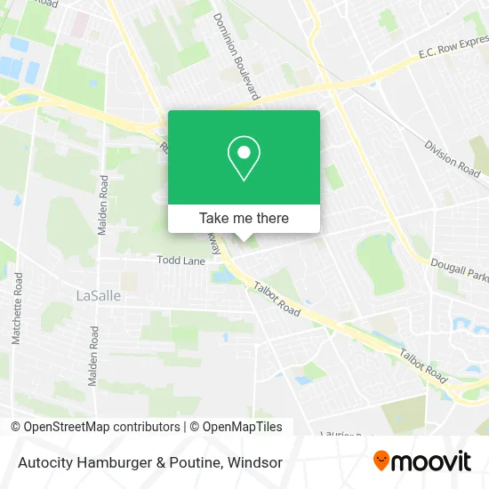 Autocity Hamburger & Poutine map