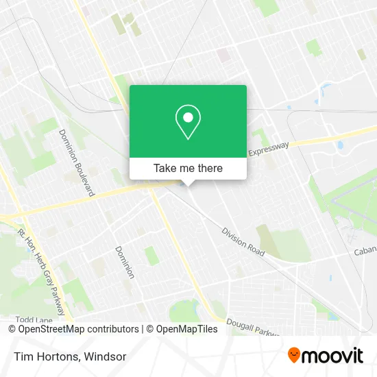 Tim Hortons map