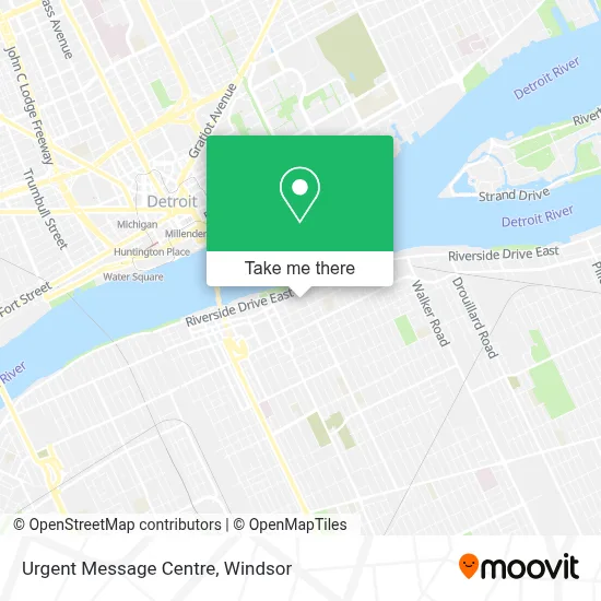 Urgent Message Centre map