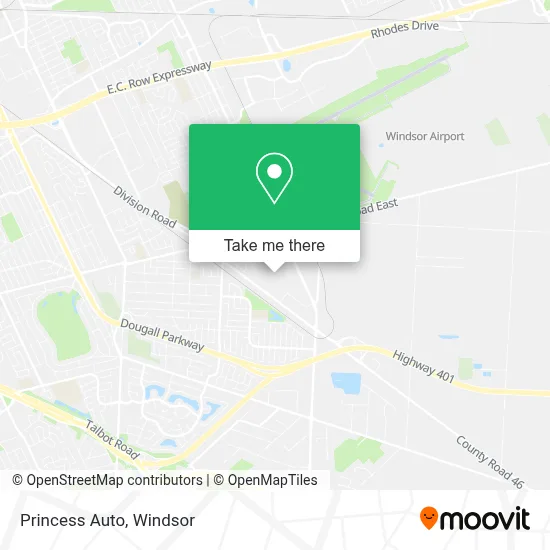 Princess Auto map