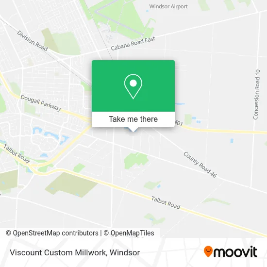 Viscount Custom Millwork map