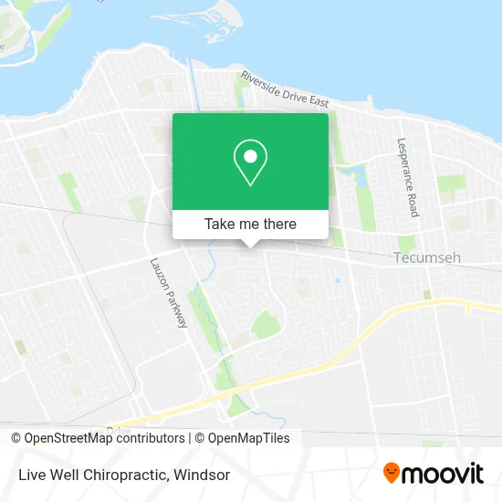Live Well Chiropractic map