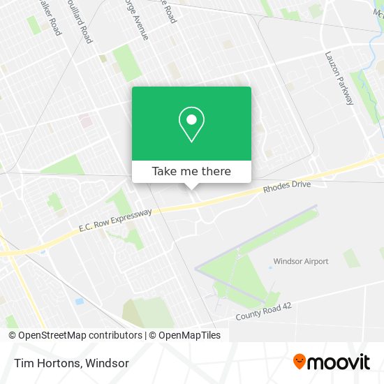 Tim Hortons map