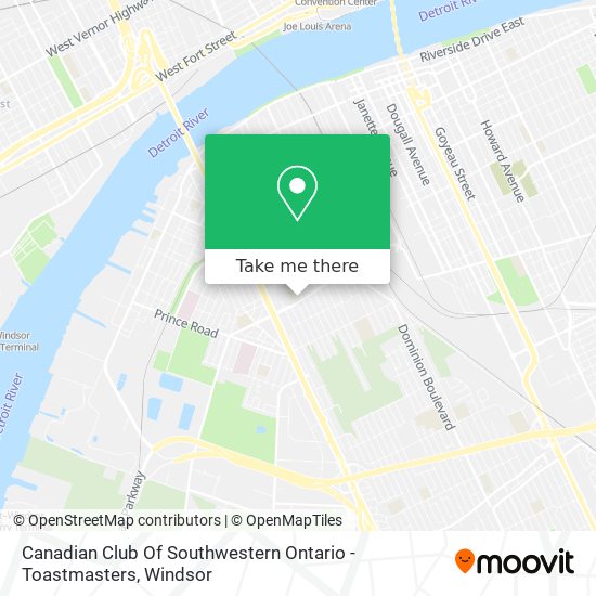 Canadian Club Of Southwestern Ontario - Toastmasters map