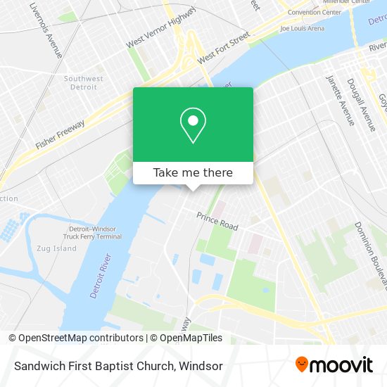 Sandwich First Baptist Church map