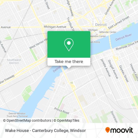 Wake House - Canterbury College map