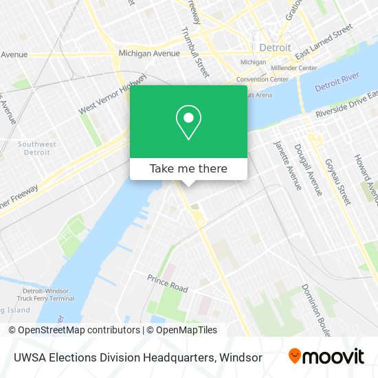 UWSA Elections Division Headquarters map