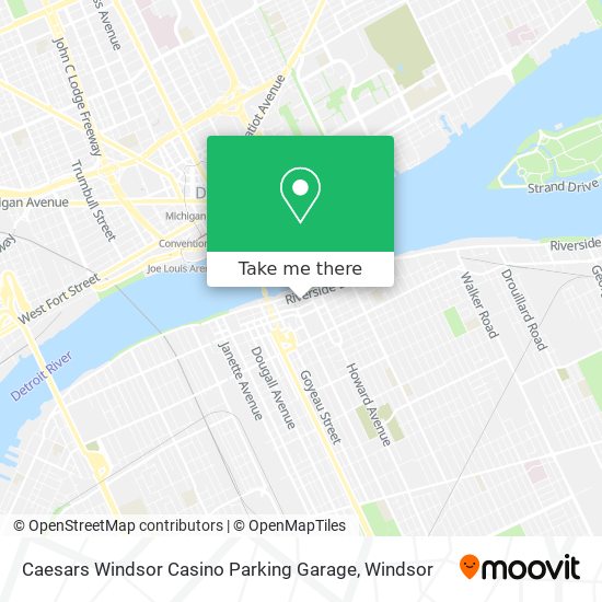 Caesars Windsor Casino Parking Garage map