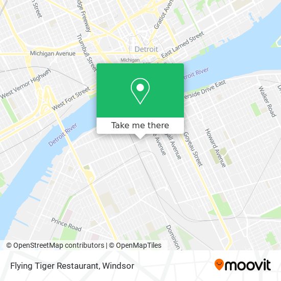 Flying Tiger Restaurant map