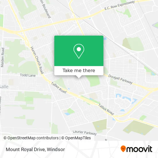 Mount Royal Drive map