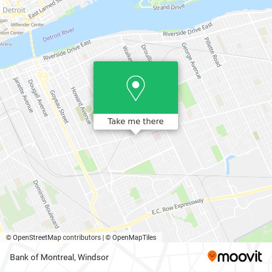 Bank of Montreal map