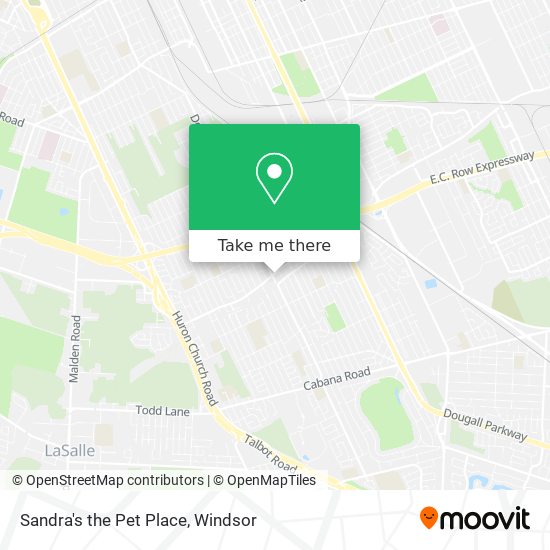 Sandra's the Pet Place map