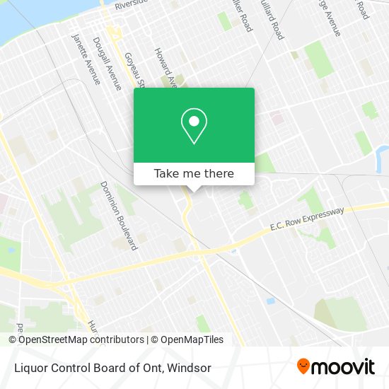 Liquor Control Board of Ont map