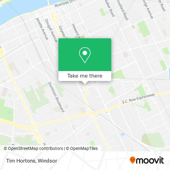 Tim Hortons map